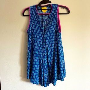 Anthropologie Maeve Button Down Sleevless Top, Size 4, Gently Used